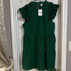 Sugarlips Emerald Pleated Dress